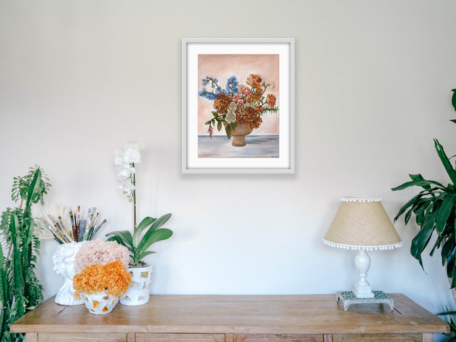 Earthy Palette Toned Floral Bouquet - Limited Edition Print - Hemp Small