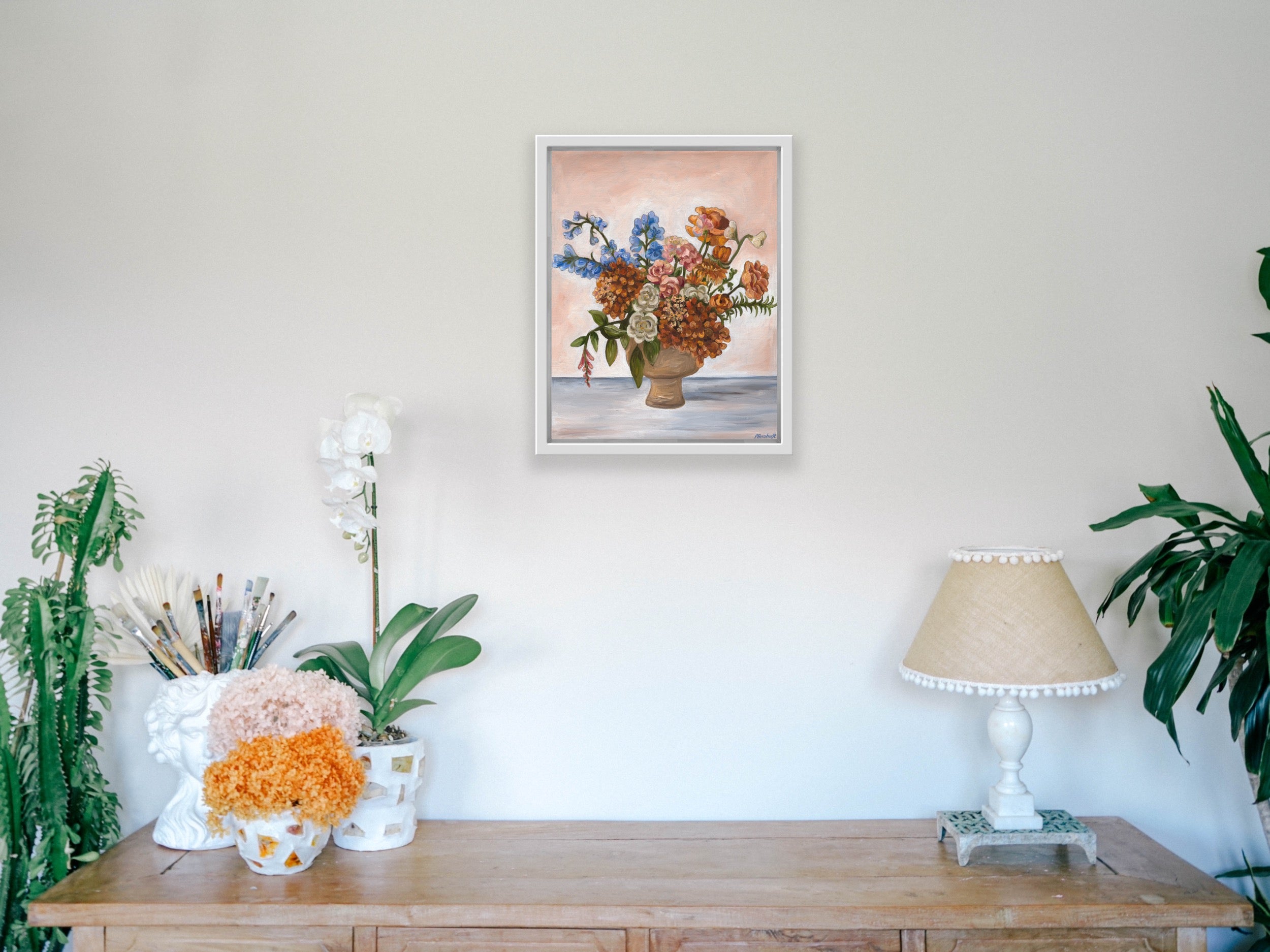 Earthy Palette Toned Floral Bouquet - Limited Edition Print - Canvas Small