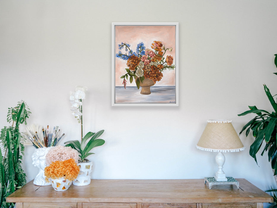 Earthy Palette Toned Floral Bouquet - Limited Edition Print - Canvas Medium