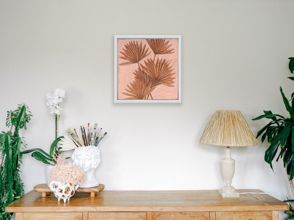 Earth Toned Fan Palms - Textured Artwork - Print Canvas Medium