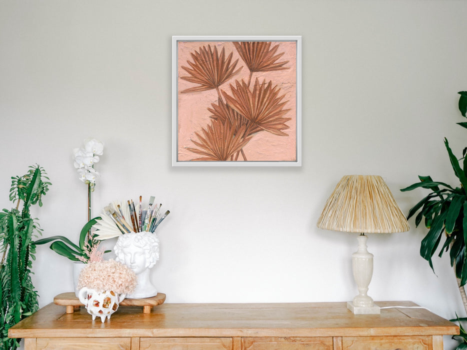 Earth Toned Fan Palms - Textured Artwork - Print Canvas Large