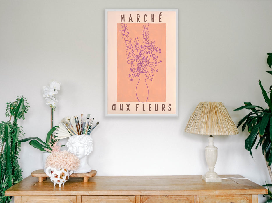Marché aux Fleurs - Flower Market - Poster Print Hemp Large