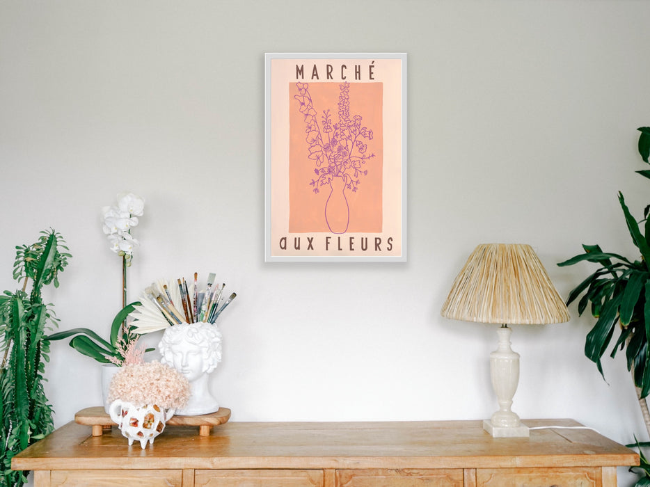 Marché aux Fleurs - Flower Market - Poster Print Hemp Medium