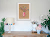 Simple Colourful Floral Posy in Vase - Poster Hemp Large