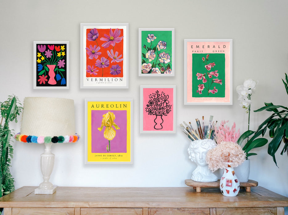 Colourful Art Poster Gallery Wall