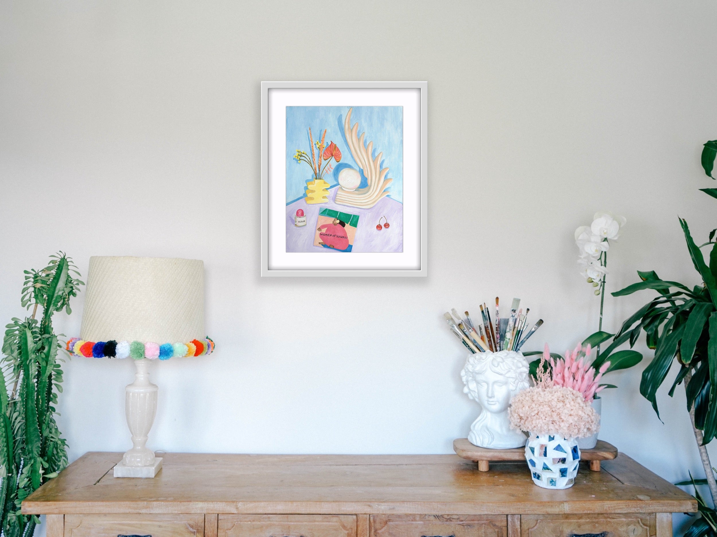Life in Pastel - Still Life Artwork Print Hemp Small