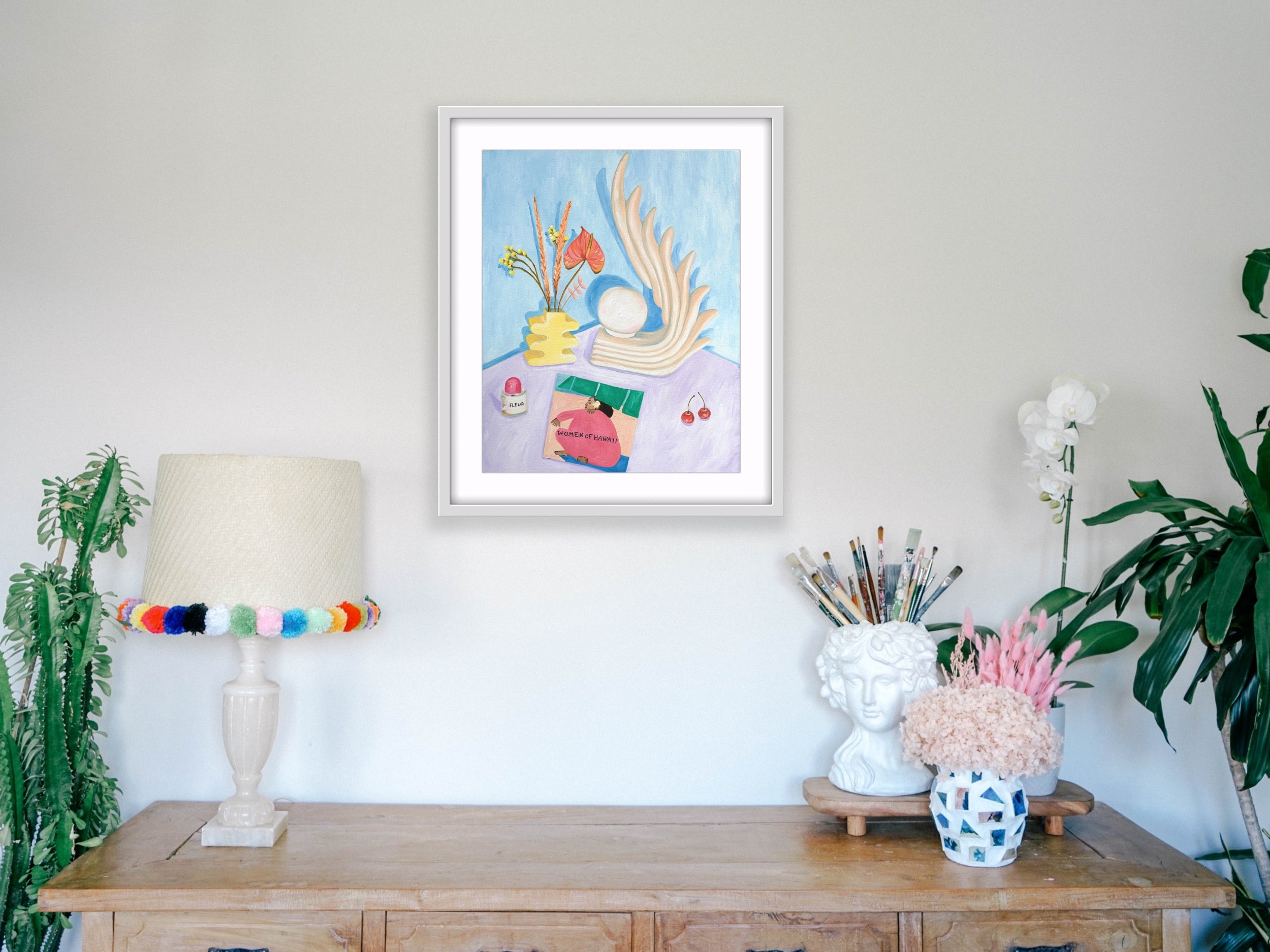 Life in Pastel - Still Life Artwork Print Hemp Medium