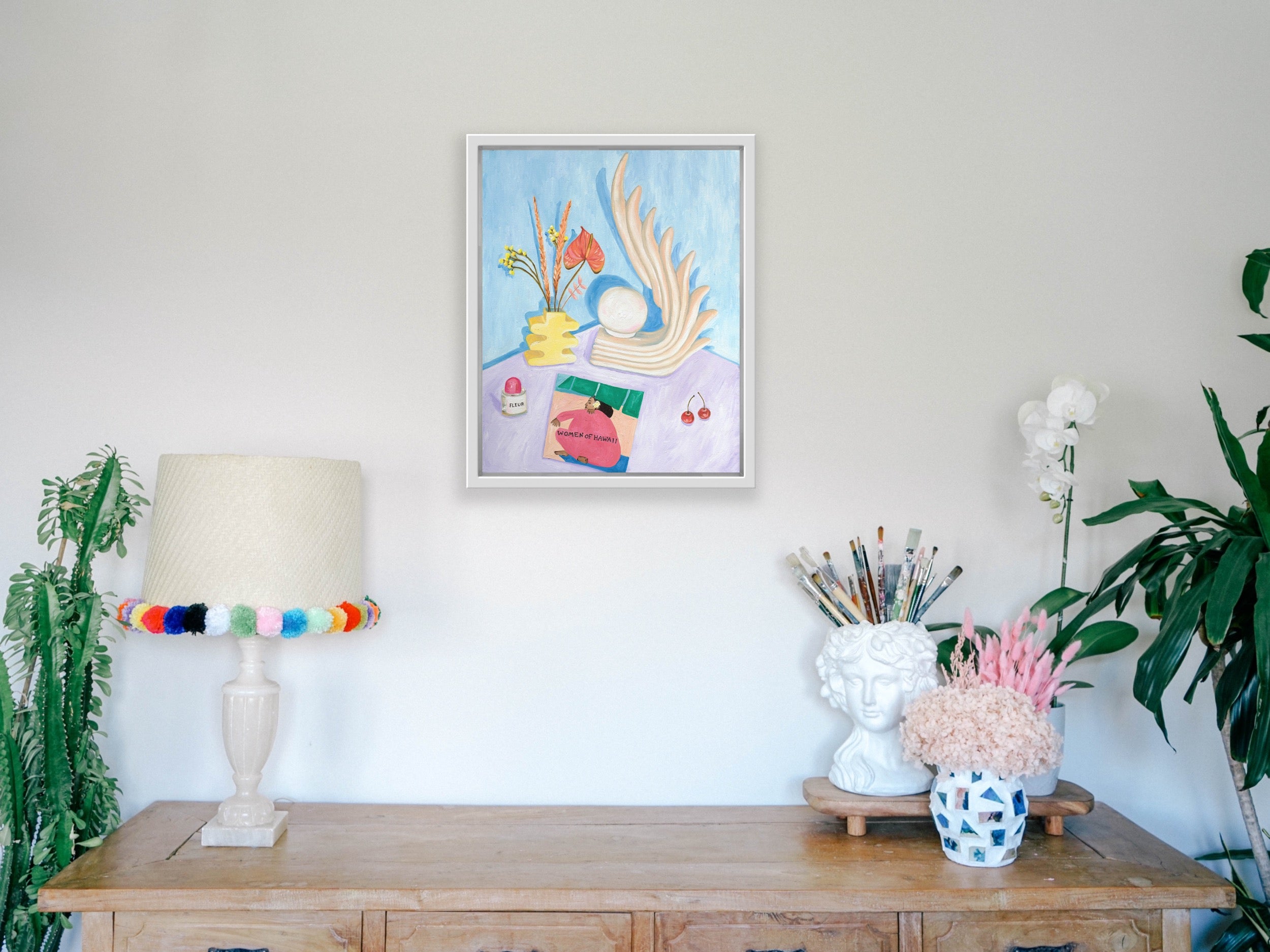 Life in Pastel - Still Life Artwork Print Canvas Medium