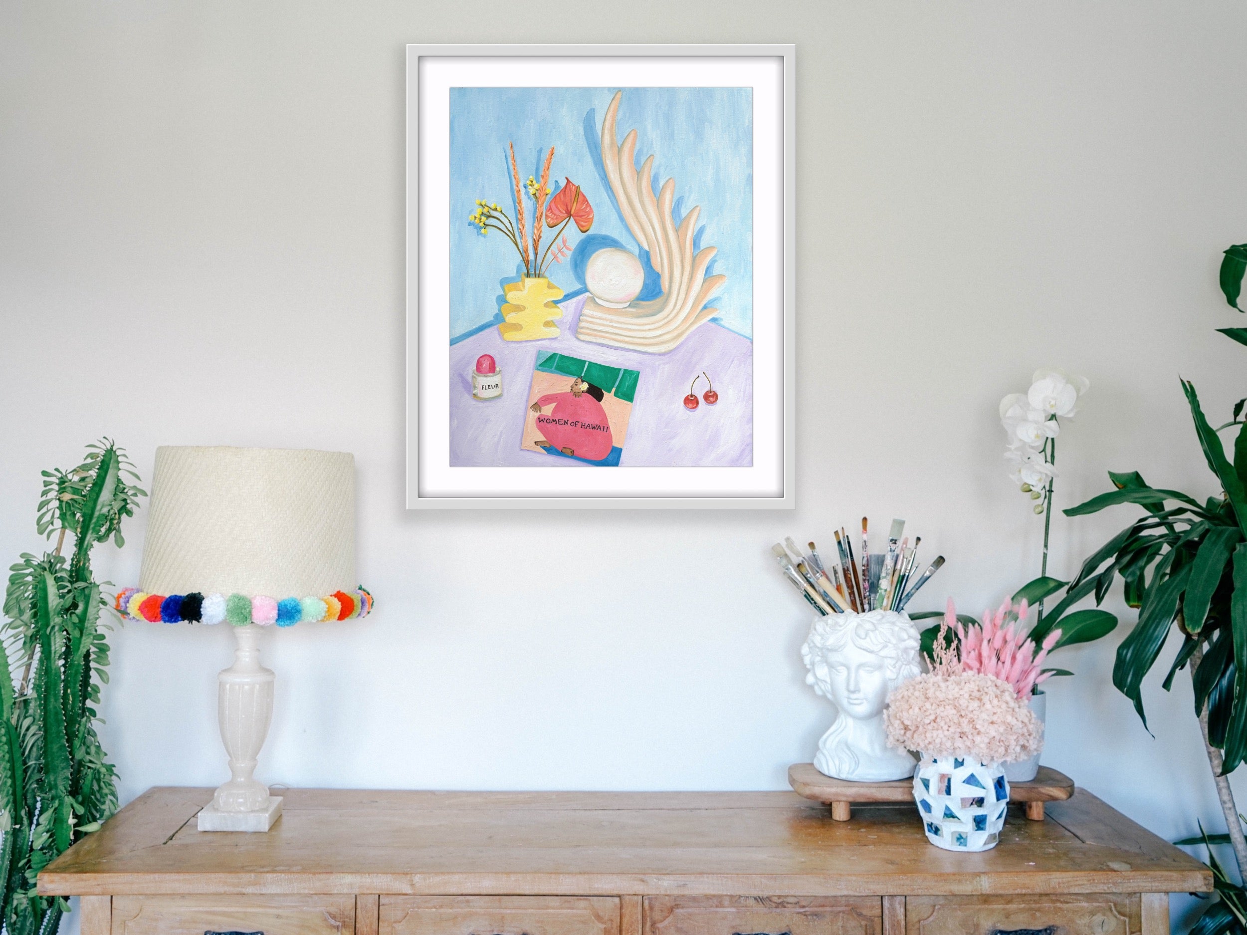 Life in Pastel - Still Life Artwork Print Hemp Large