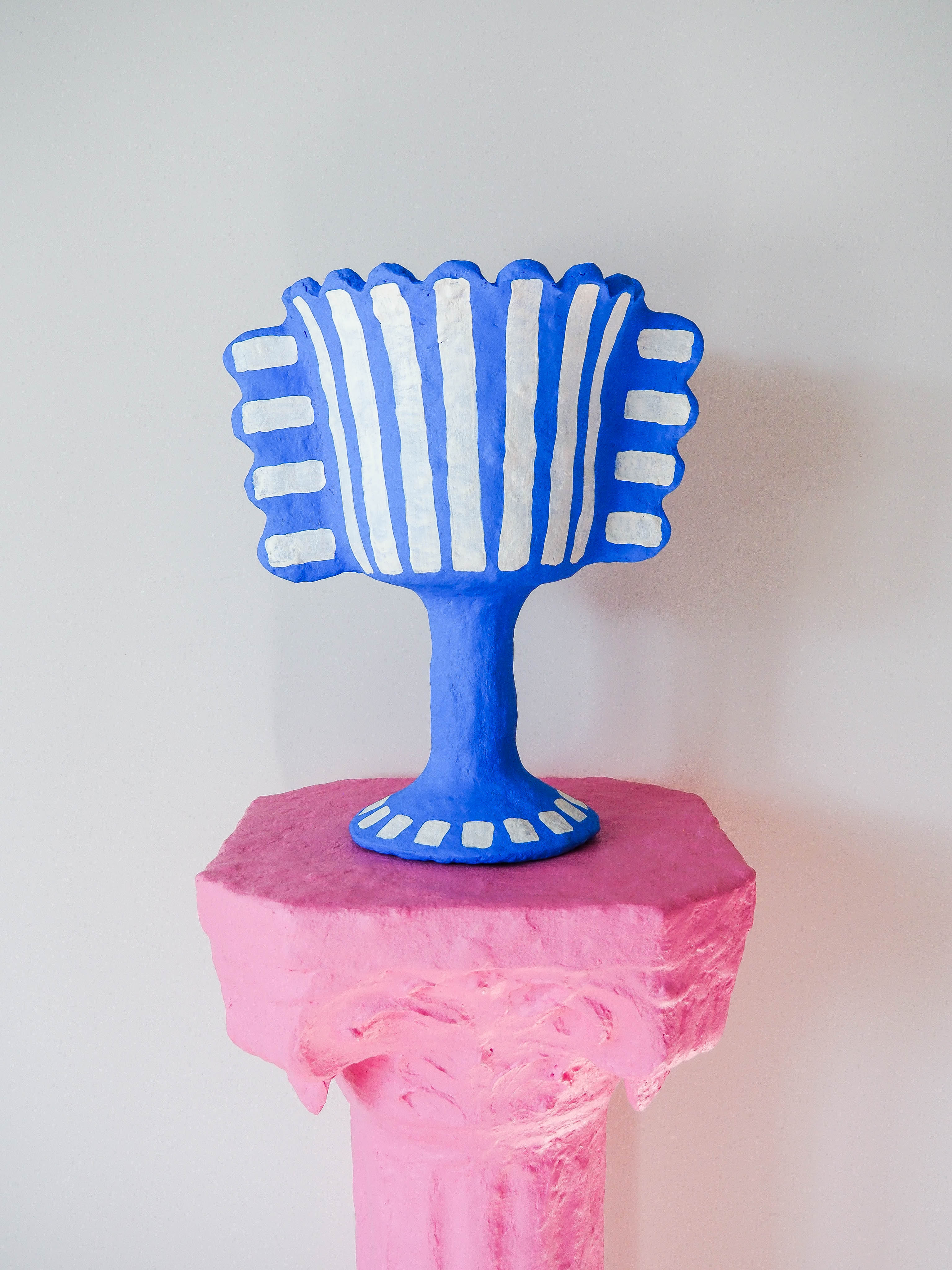 Ruffle in Periwinkle White Stripe