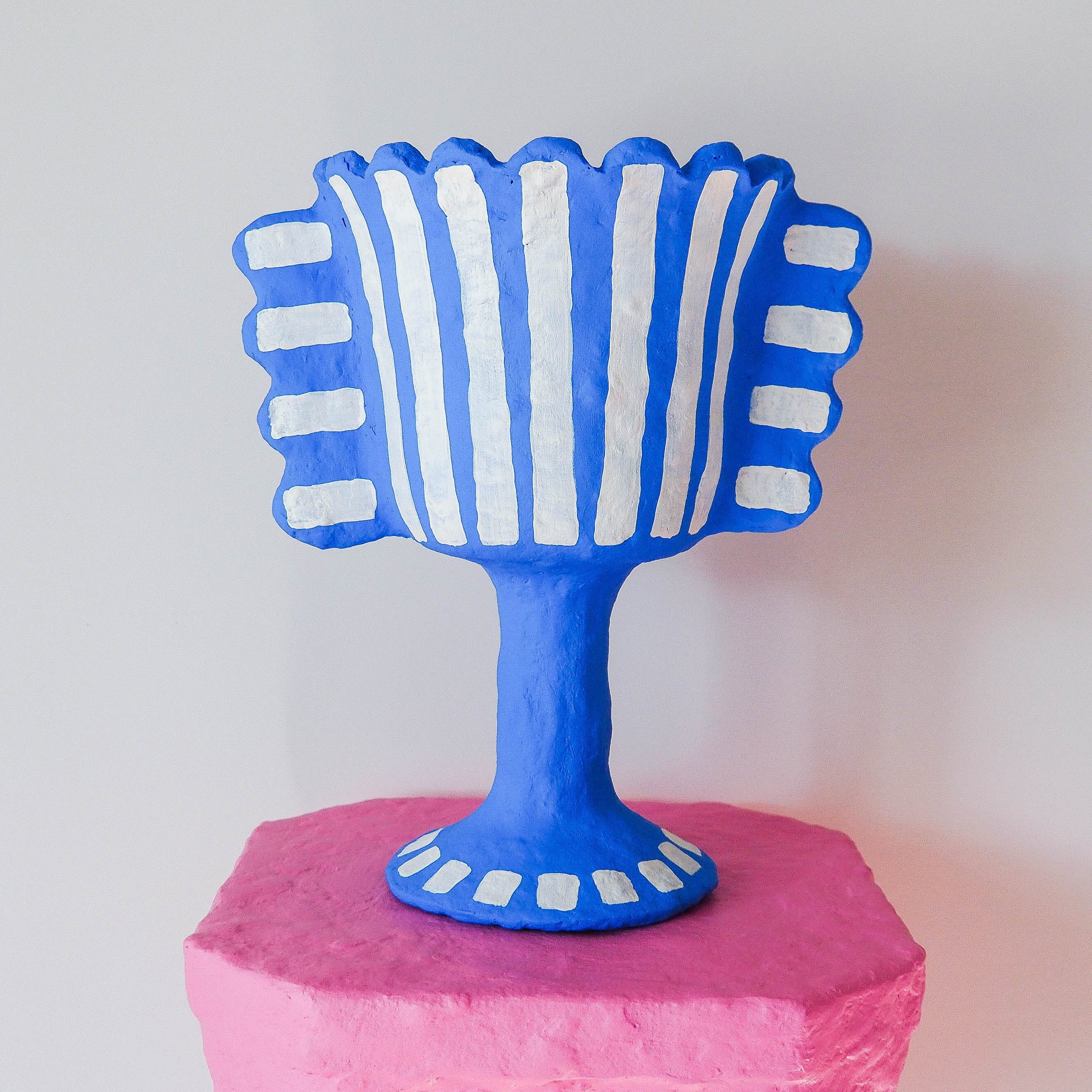 Ruffle in Periwinkle White Stripe