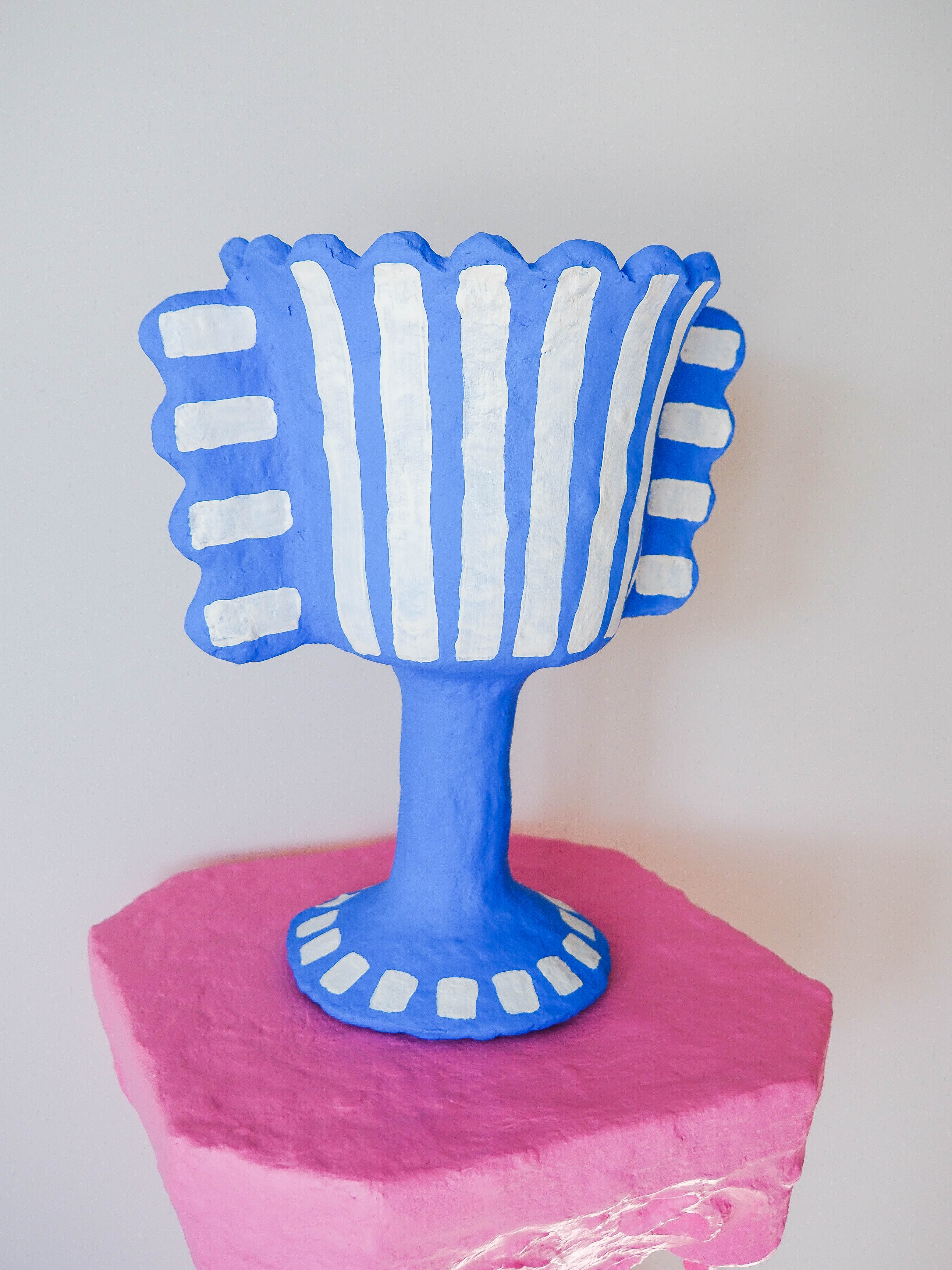 Ruffle in Periwinkle White Stripe