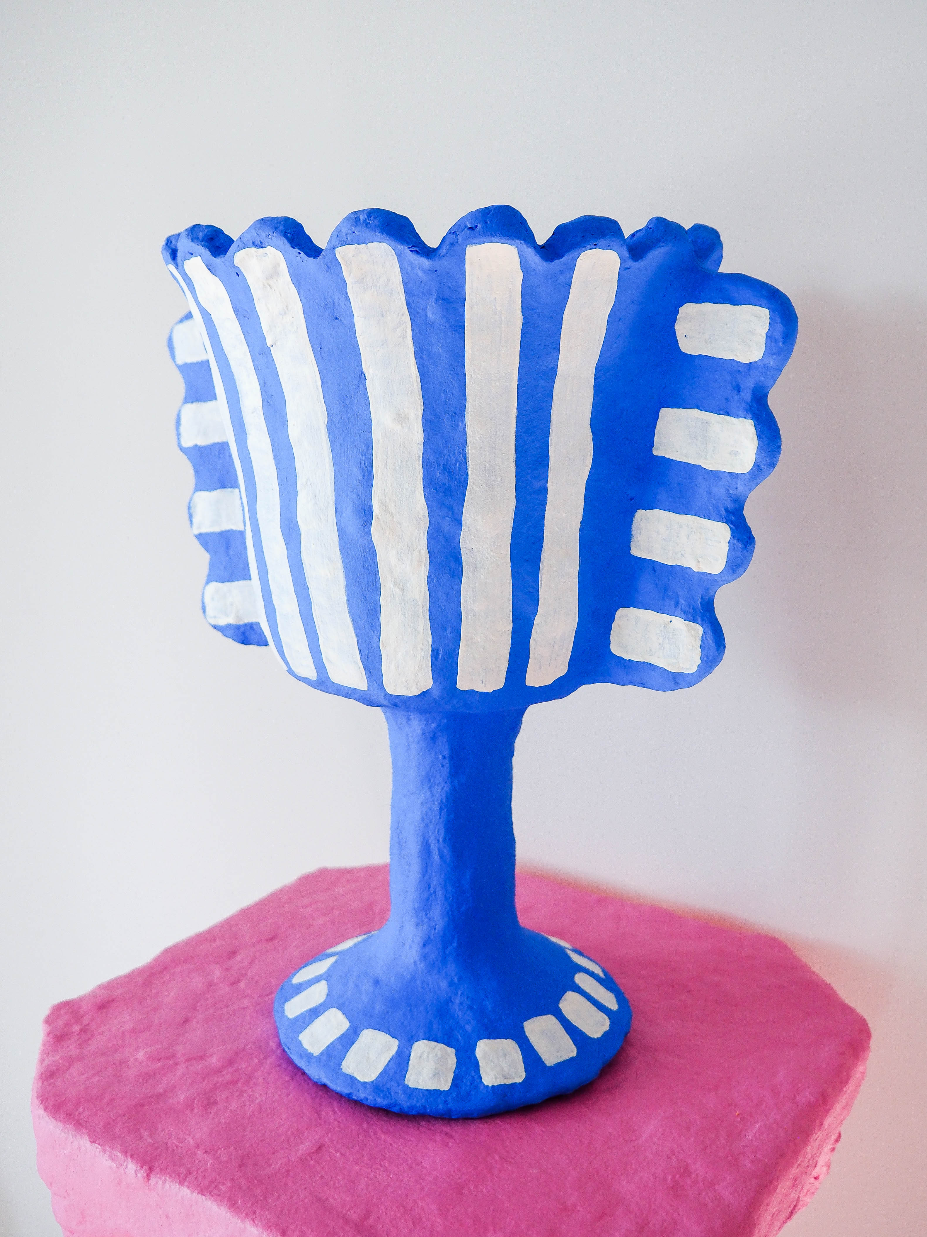 Ruffle in Periwinkle White Stripe