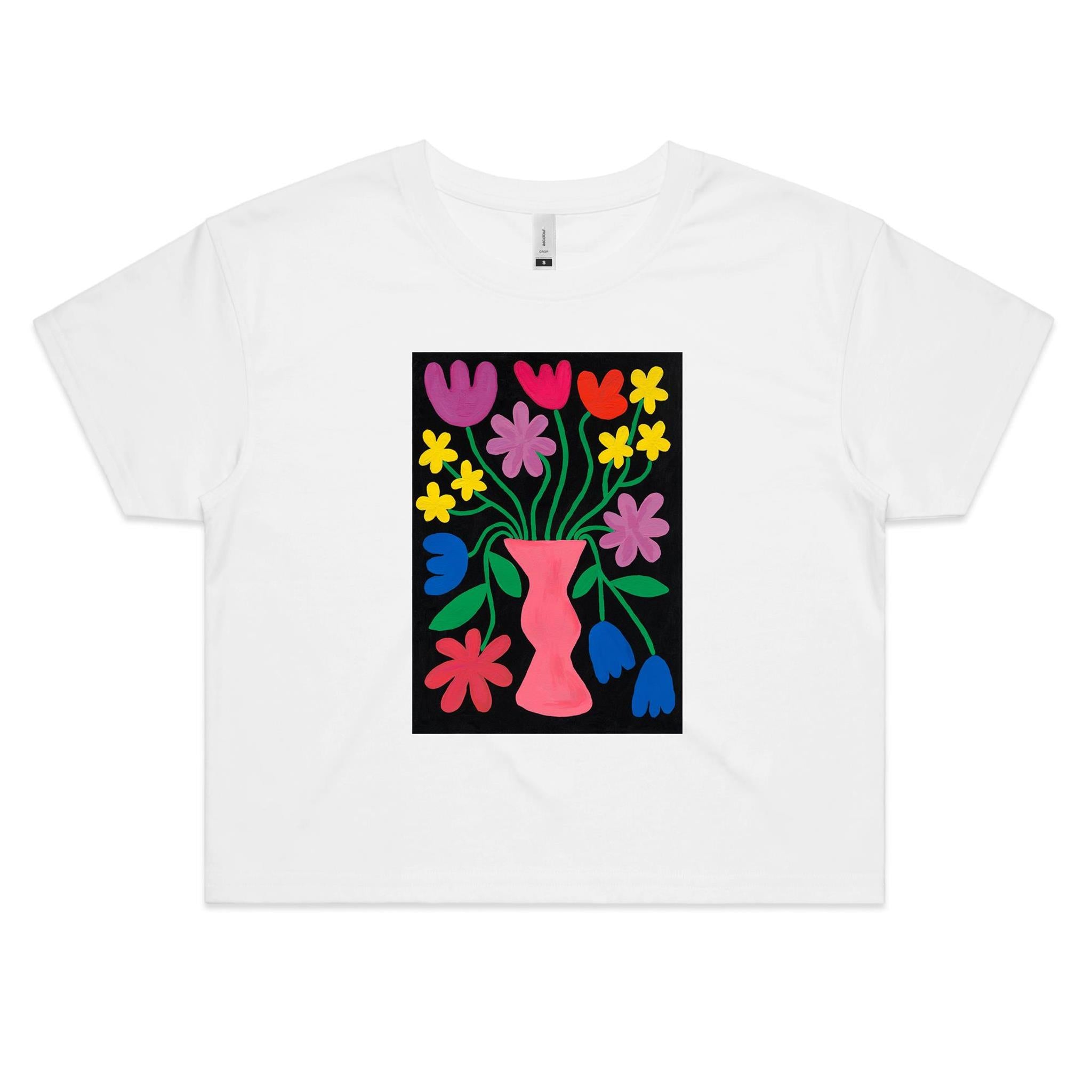 Crop Tee in Vase Bloom