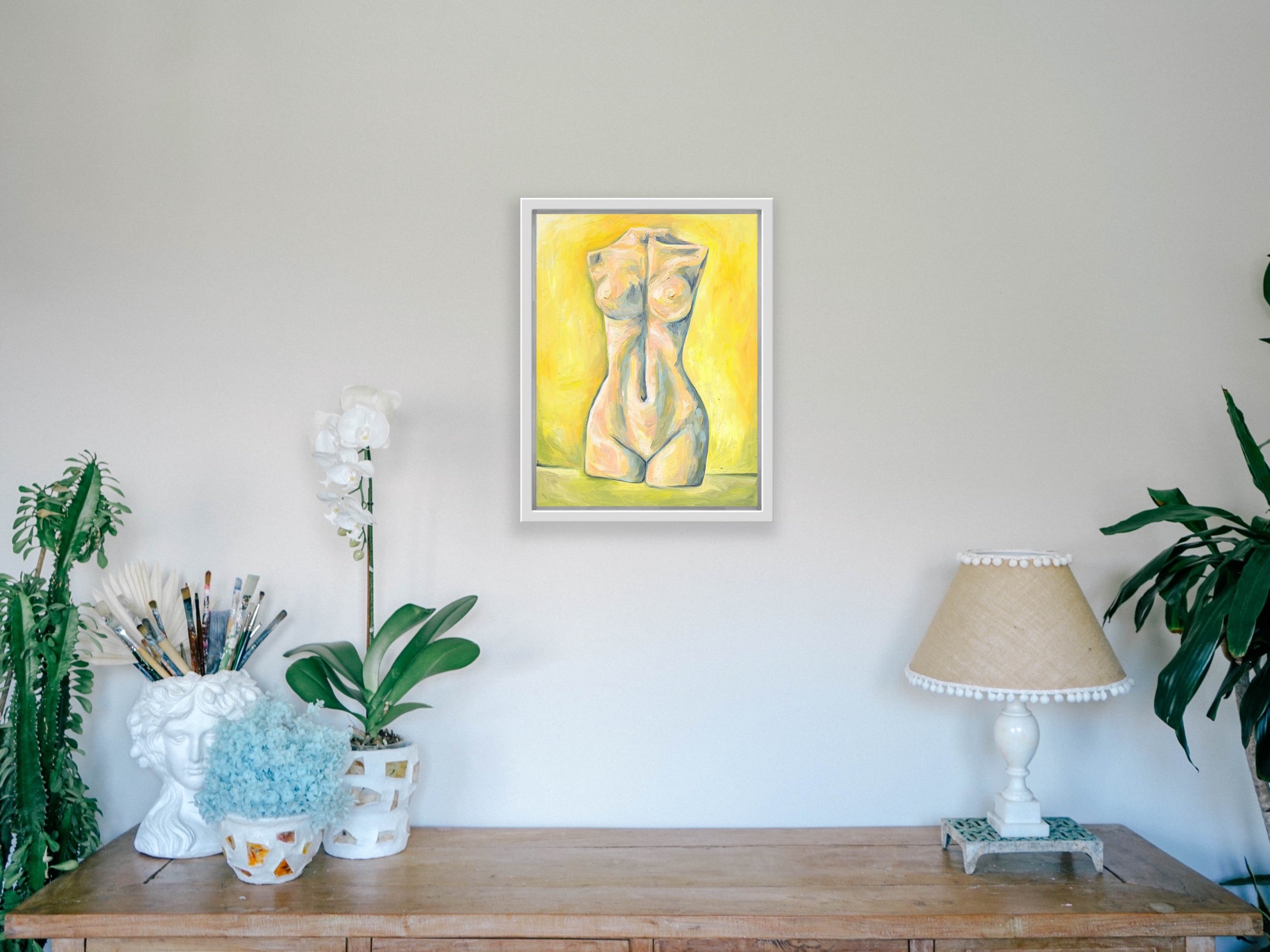 Female Form Art Print- Medium Canvas