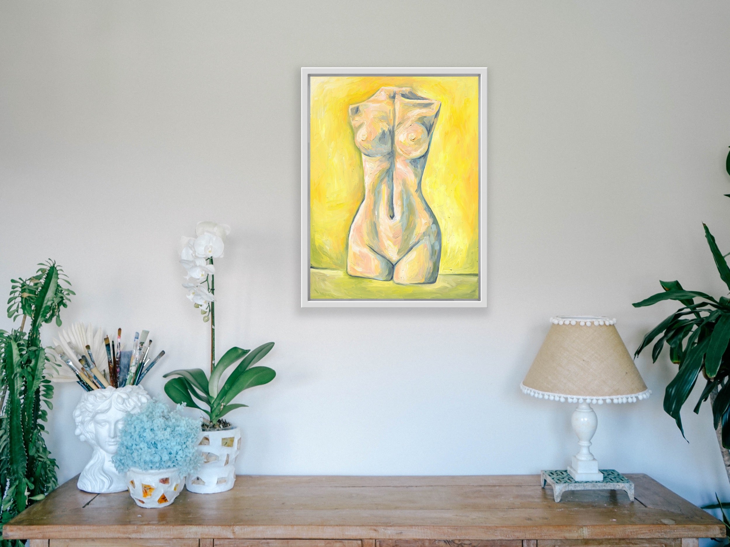 Female Form Art Print- Large Canvas