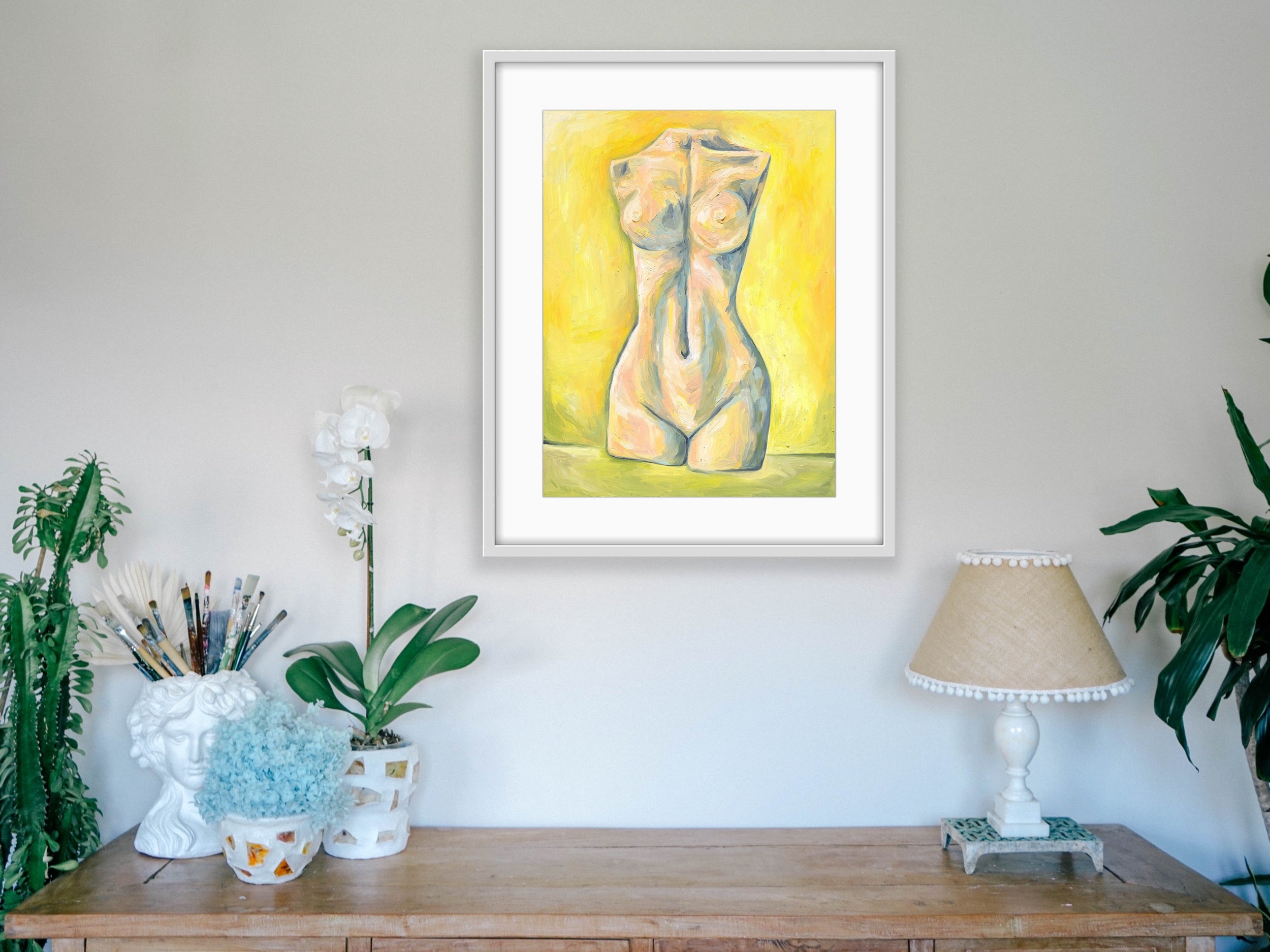 Female Form Art Print- Large Hemp
