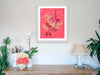 Eucalyptus Synandra - Neon Pink - Blossom - Medium Paper Print