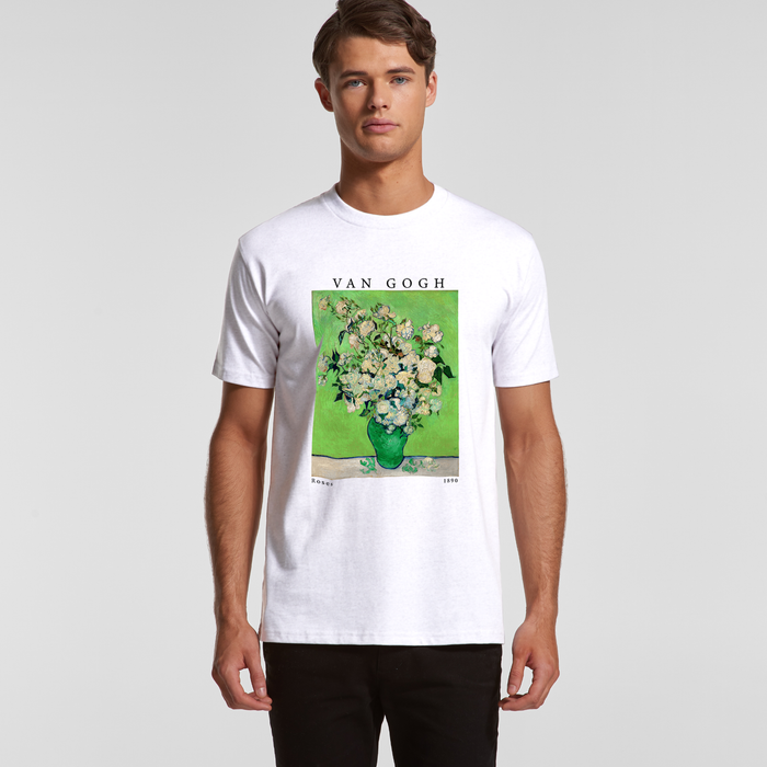 Oversize/Unisex Tee in Van Gogh Green Roses