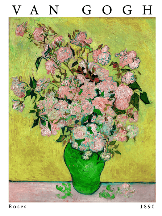 Crop Tee in Van Gogh Pink Roses
