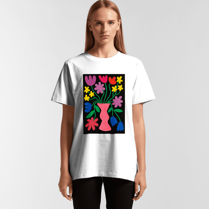 Oversize/Unisex Tee in Vase Bloom