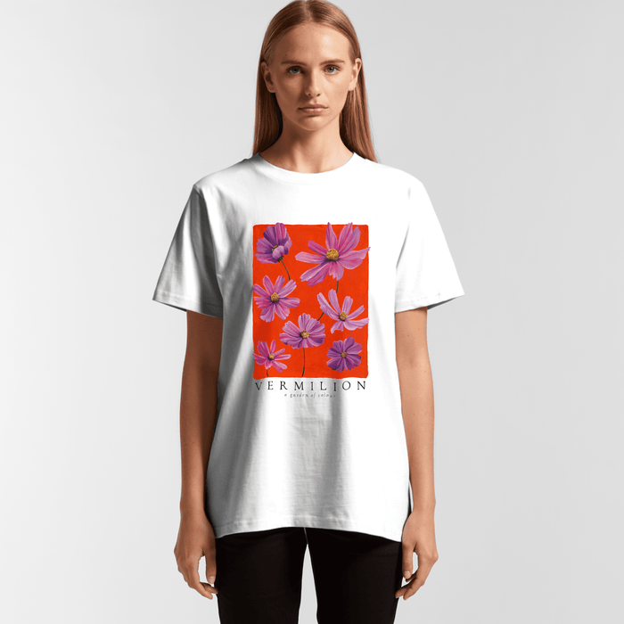 Oversize/Unisex Tee in Vermilion