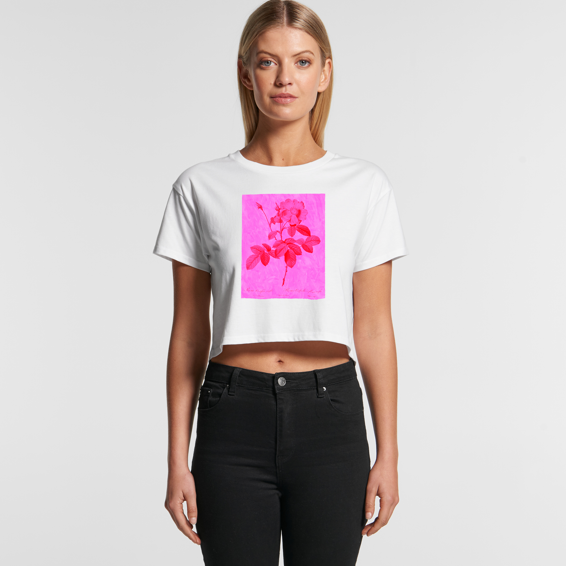Crop Tee in Rosa Magenta