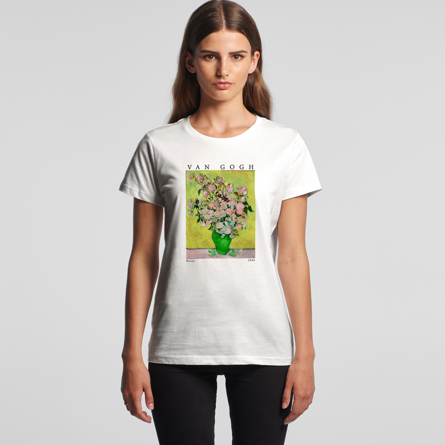 Regular Tee in Van Gogh Pink Roses